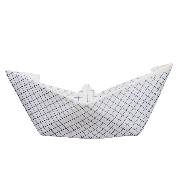 Сувенир "Бумажный кораблик". Фарфор