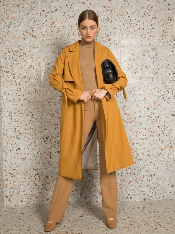 Плащ   Urban style горчица арт. м-432