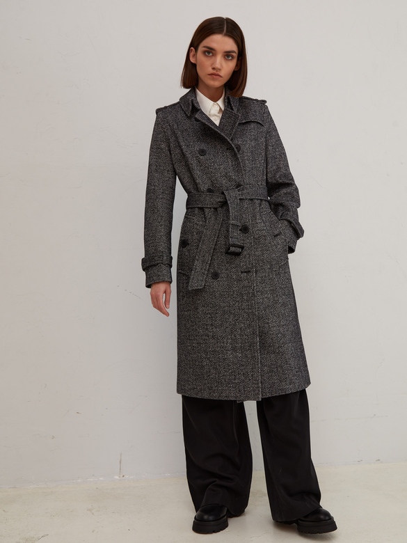 Пальто цв. елочка-серая арт.м-481