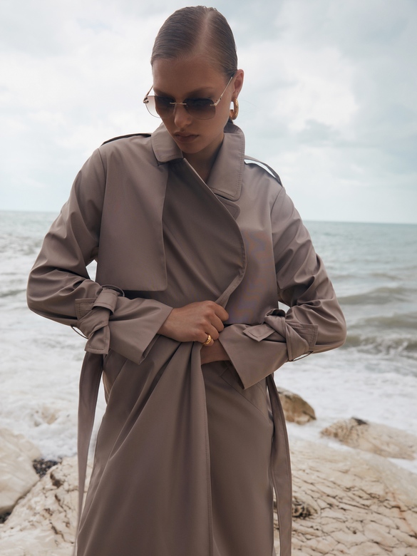 Плащ   Urban style  темно-бежевый  арт. м-432