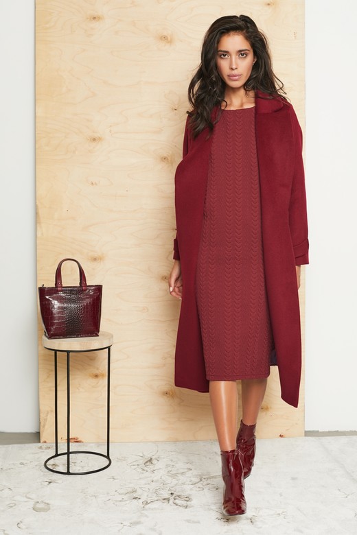 Пальто COAT-ROBE  цв. вино  арт.м-438
