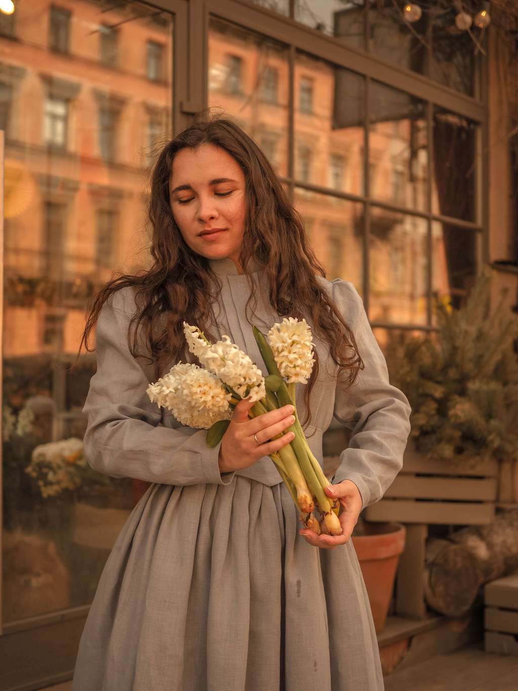 Платье "Энн"- цвет ледяной