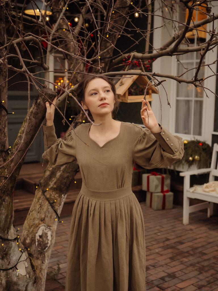 Платье "Мэг" - лавровая крапива