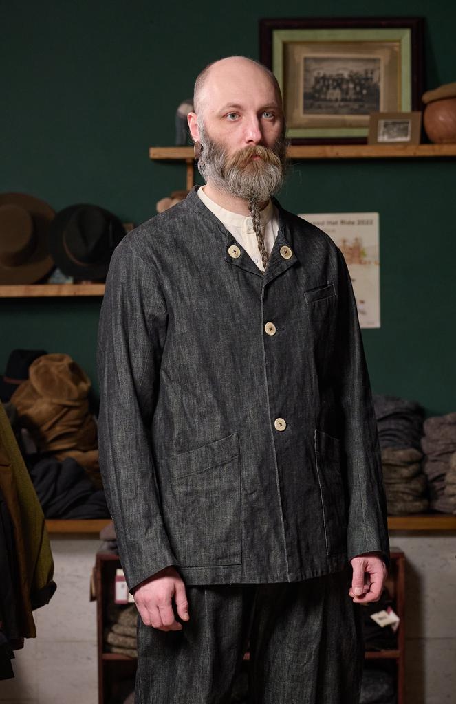 Куртка из вареного японского денима