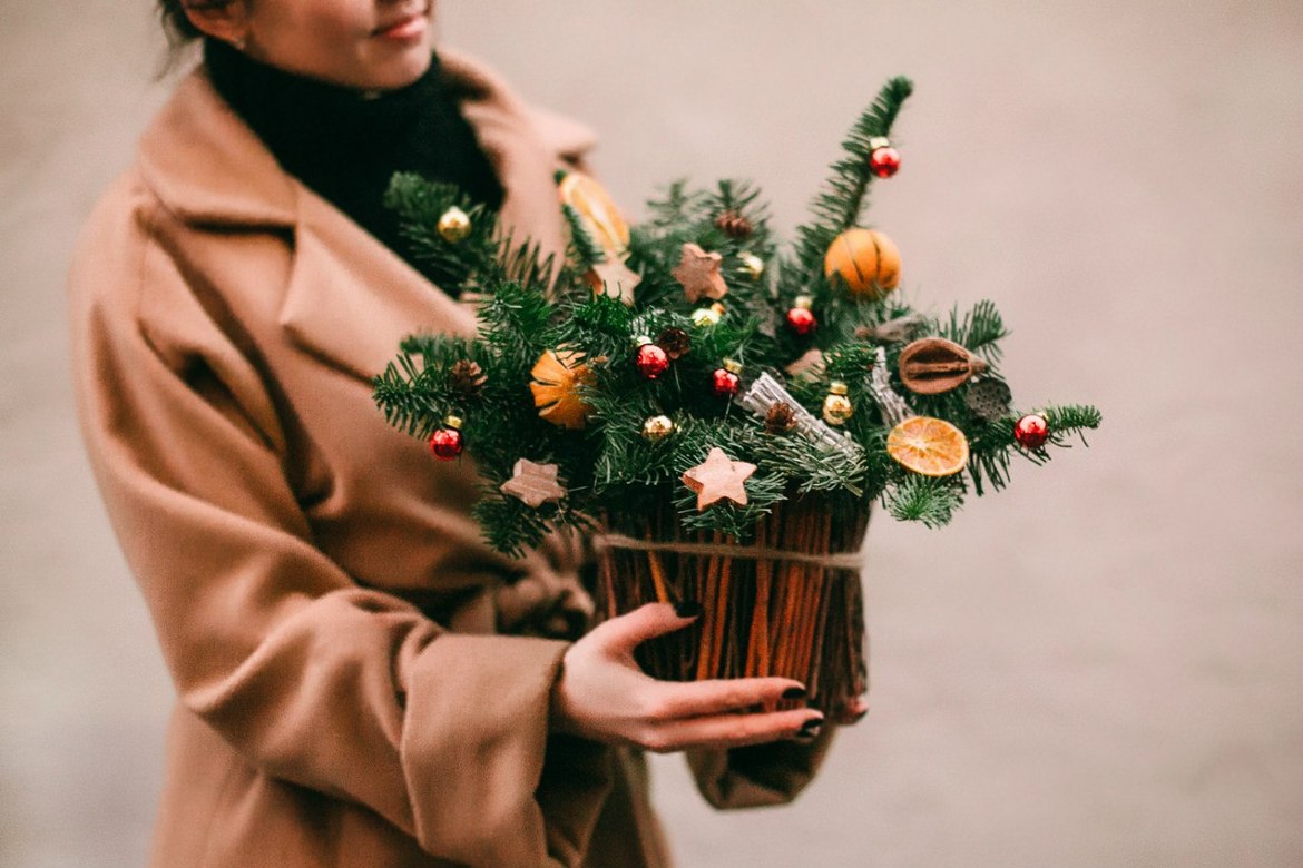 НОВОГОДНЯЯ КОМПОЗИЦИЯ В ВАЗЕ (БОЛЬШАЯ)