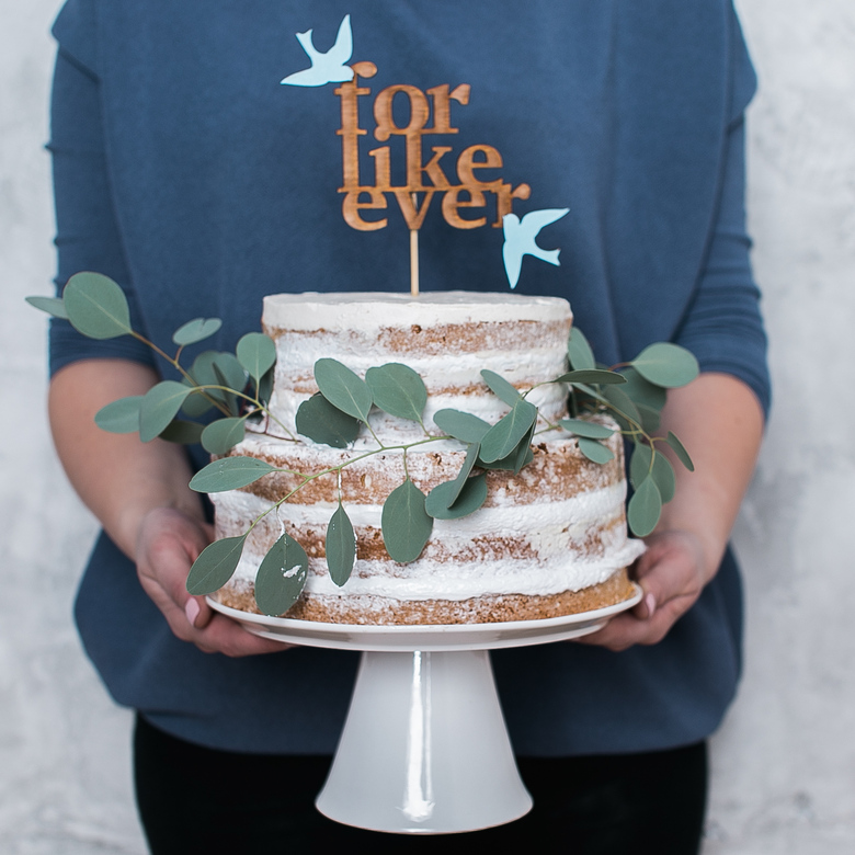 Табличка в тортик - FOR LIKE EVER