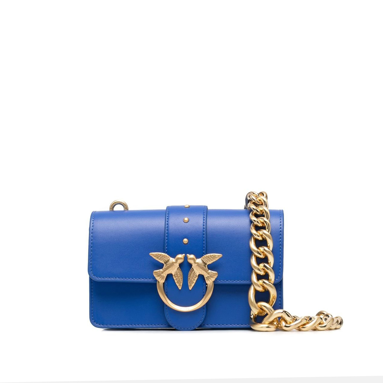 сумка PINKO LOVE MINI ICON MACRO CHAIN SS21 BLUETTE / синий электрик HBMACRO03S