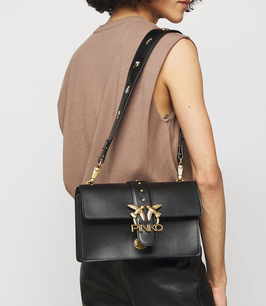 сумка PINKO CLASSIC ICON SS21 цвет Nero Limousine / черный MBICON06M
