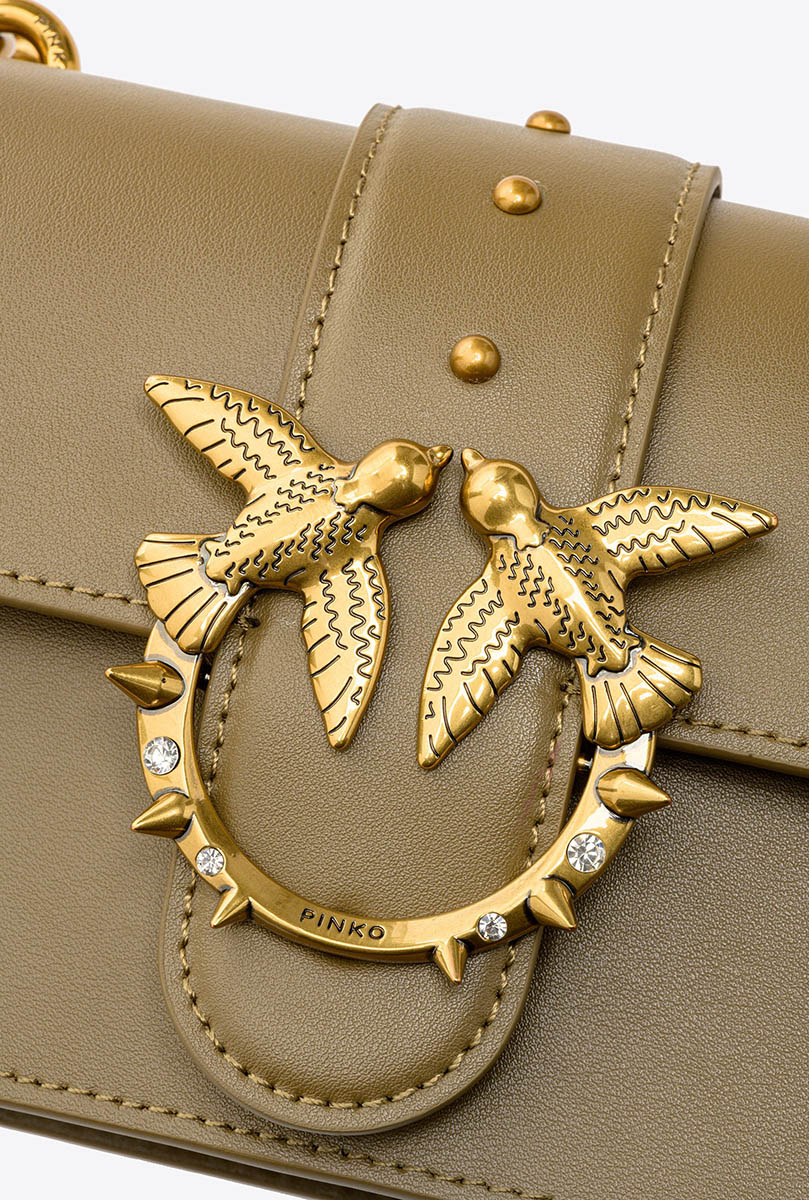 сумка PINKO MINI LOVE BAG ICON JEWEL AW21/22 цвет ASHEN WALNUT / хаки HBICONAW212202S