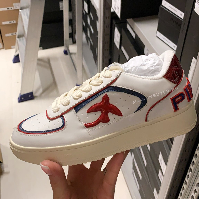 кеды PINKO BROOK 2  COLOURED TRAINERS WHITE/RED / белый с красным SHBROOK03