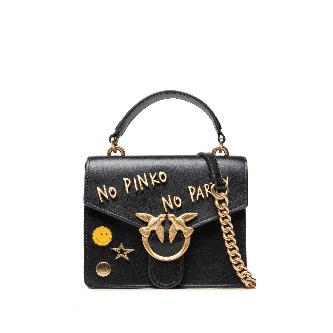 сумка PINKO LOVE MINI TOP HANDLE PARTY AW21/22 цвет NERO LIMOUSINE / BLACK / Черный PILOVETOPAW212207S
