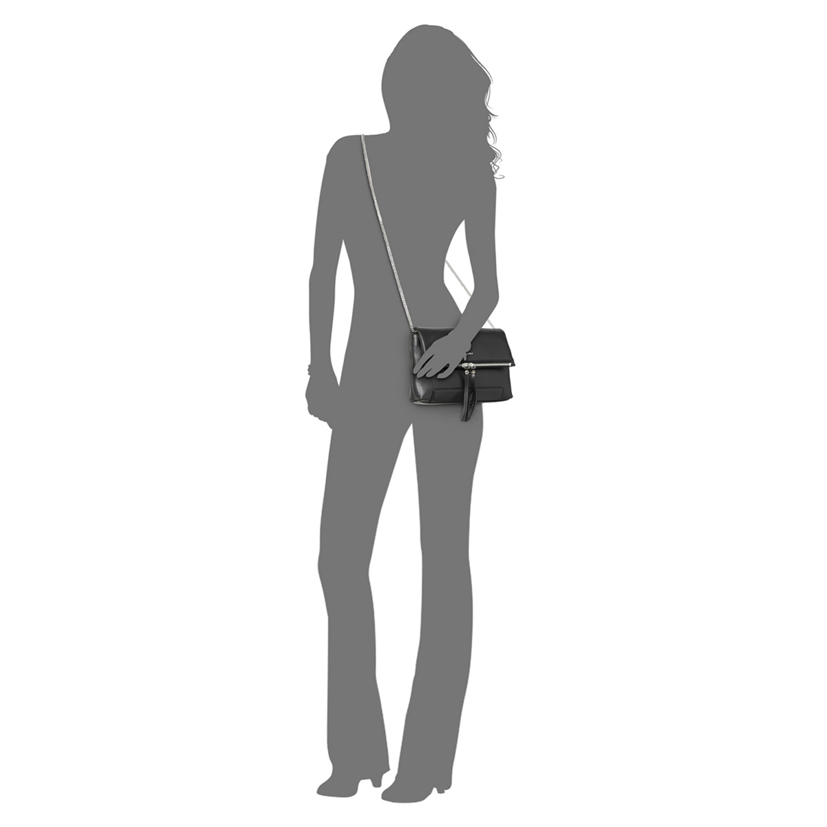 сумка DKNY JAYE Clutch AW21/22 цвет Black/Silver / черный HBJAYE01C