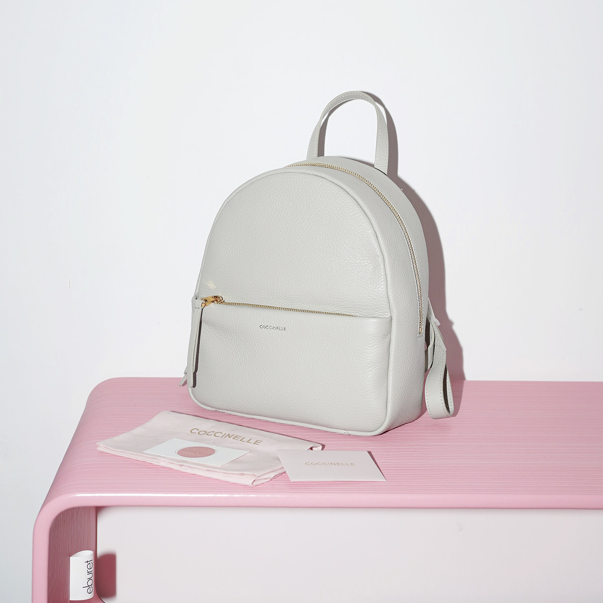 COCCINELLE CHERRY BACKPACK Gelso / Серо-бежевый M00099