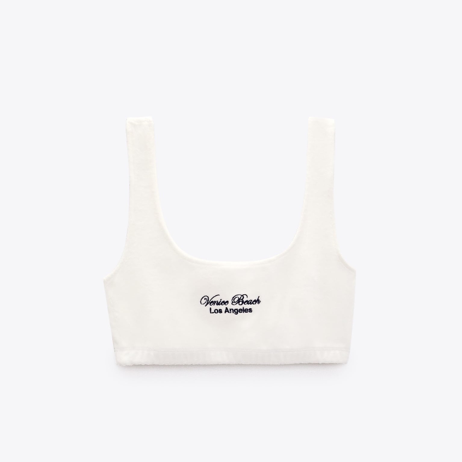 МАХРОВЫЙ ТОП ZARA TERRY ЦВЕТ МОЛОЧНЫЙ M00226