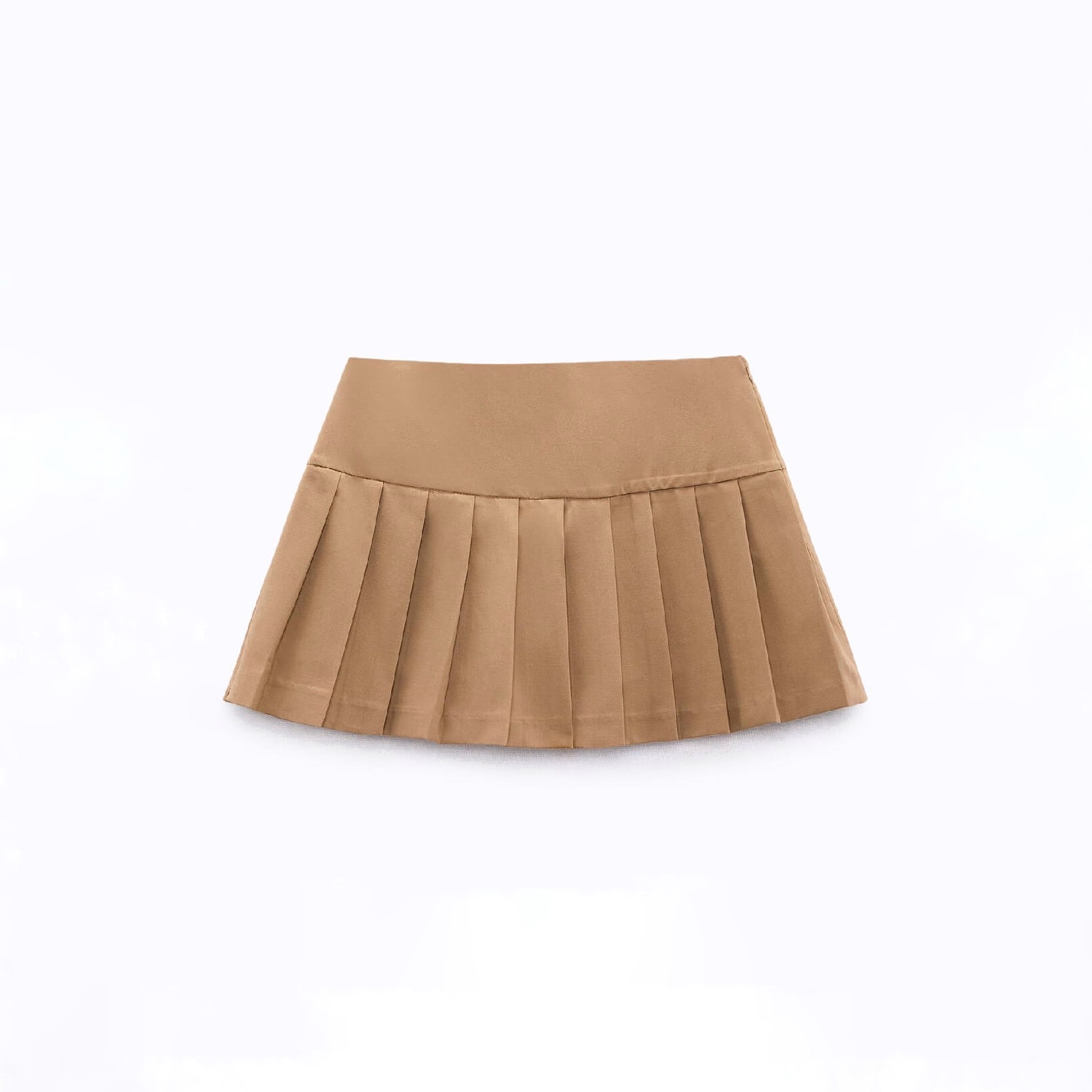 ЮБКА СО СКЛАДКАМИ ZARA ЦВЕТ ПЕСОЧНЫЙ M00527