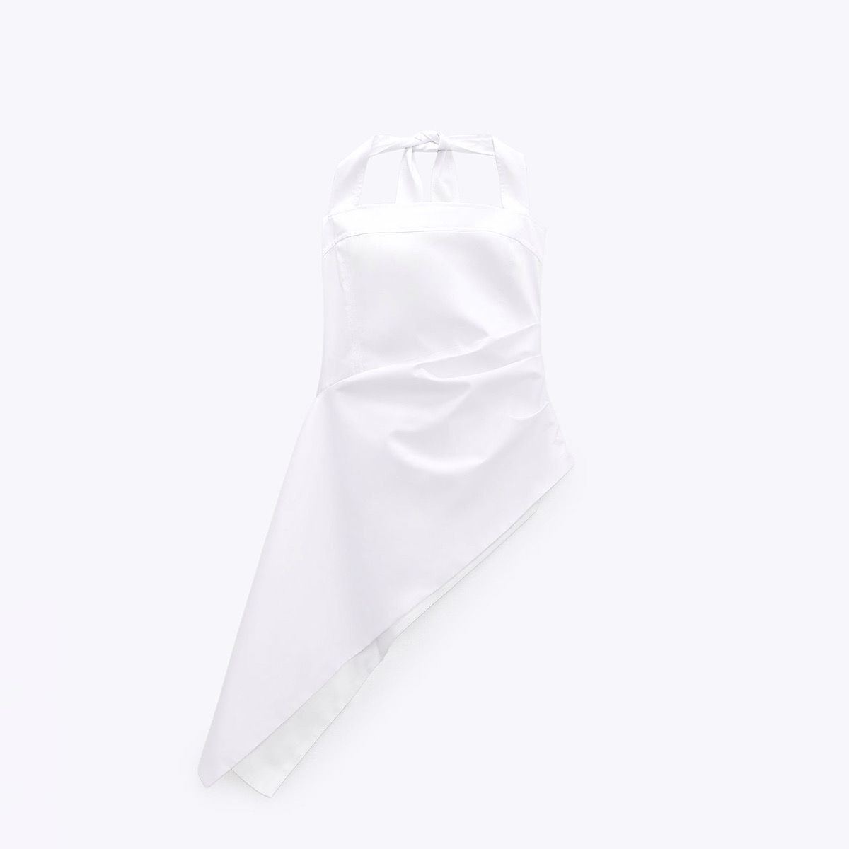 АСИММЕТРИЧНЫЙ ТОП БЕЗ БРЕТЕЛЕК ZARA ЦВЕТ БЕЛЫЙ M00353