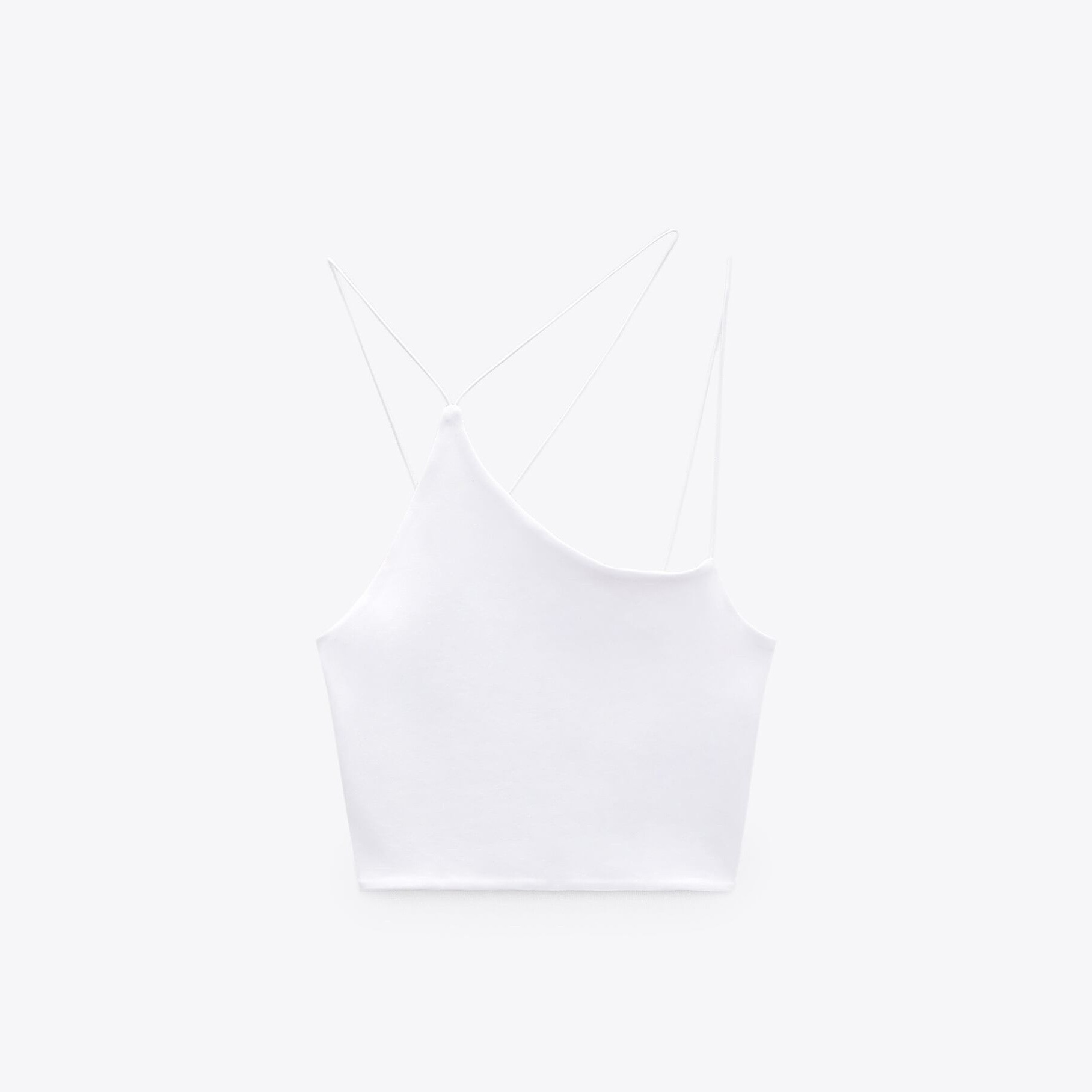 АСИММЕТРИЧНЫЙ ТОП ZARA БЕЛЫЙ M00314