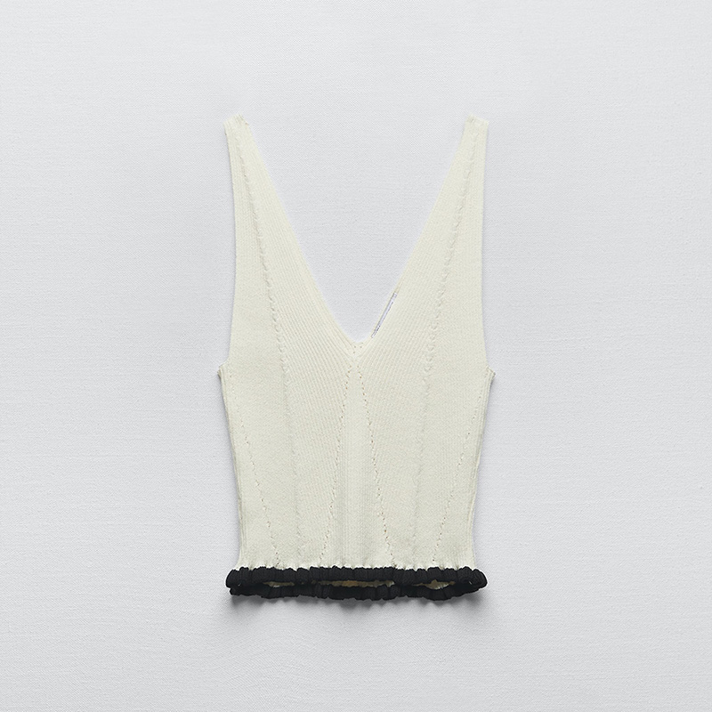 ТОП В РУБЧИК ZARA ЦВЕТ ЭКРЮ M00317