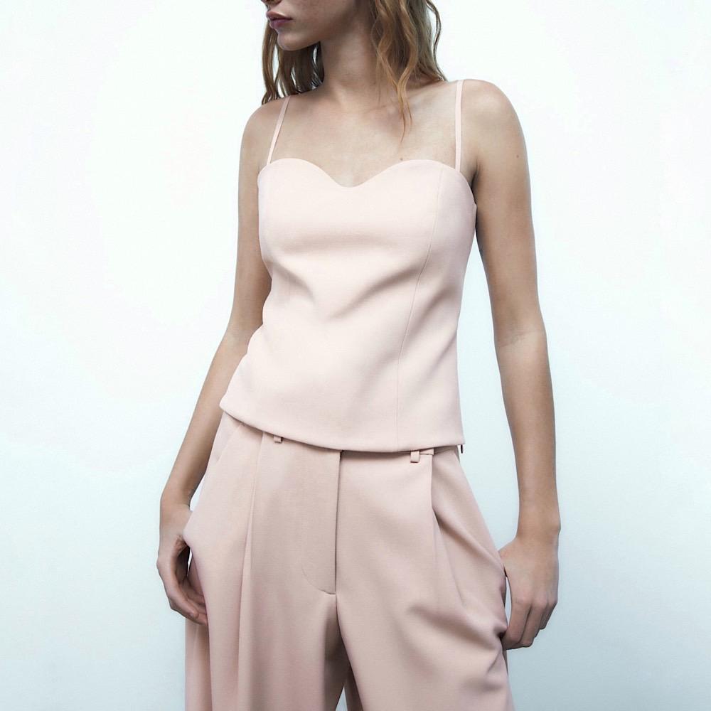 ТОП-БЮСТЬЕ ZARA ЦВЕТ БЕЖЕВО-РОЗОВЫЙ M00358