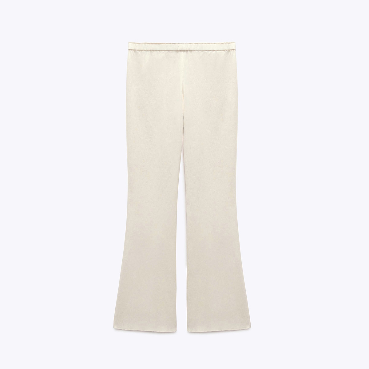 ТЕКСТУРНЫЕ БРЮКИ ZARA ЦВЕТ УСТРИЧНО БЕЛЫЙ M00403