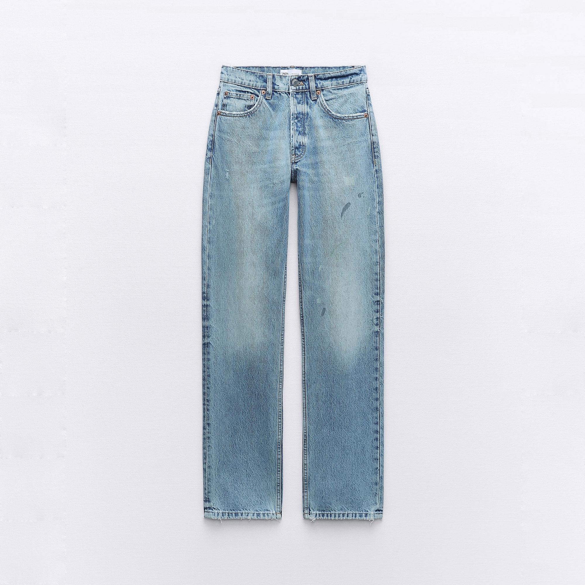 ДЖИНСЫ БОЙФРЕНДЫ ZARA TRF BOYFRIEND LOW-RISE ЦВЕТ BLUE / ГОЛУБОЙ M00493