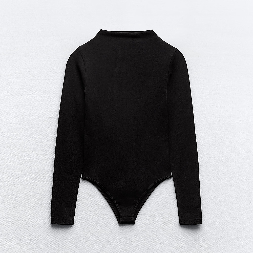 БЕСШОВНЫЙ БОДИ С ОТКРЫТОЙ СПИНОЙ ZARA ЦВЕТ BLACK / ЧЕРНЫЙ M00392
