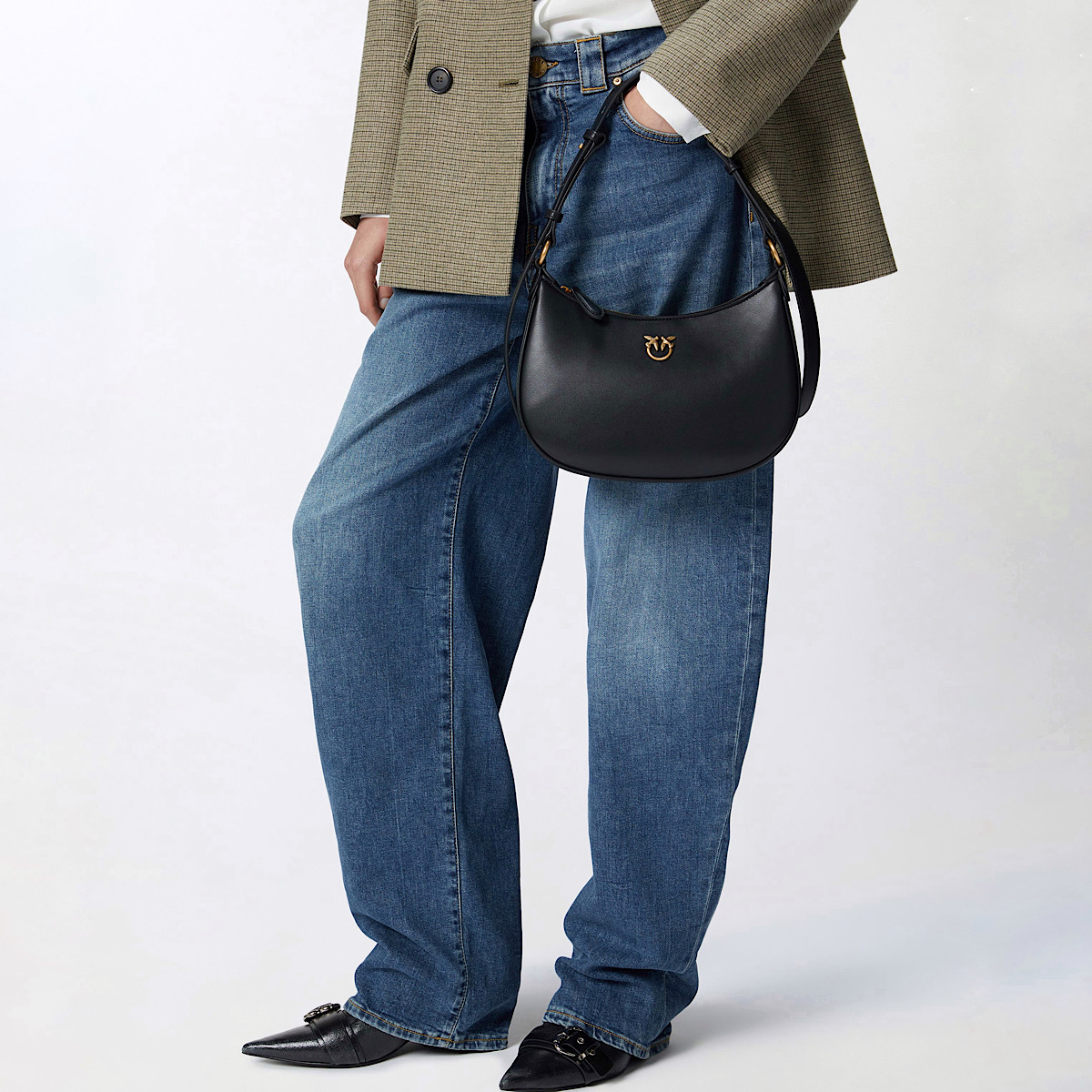 PINKO HALF MOON Цвет Black / Черный M00724