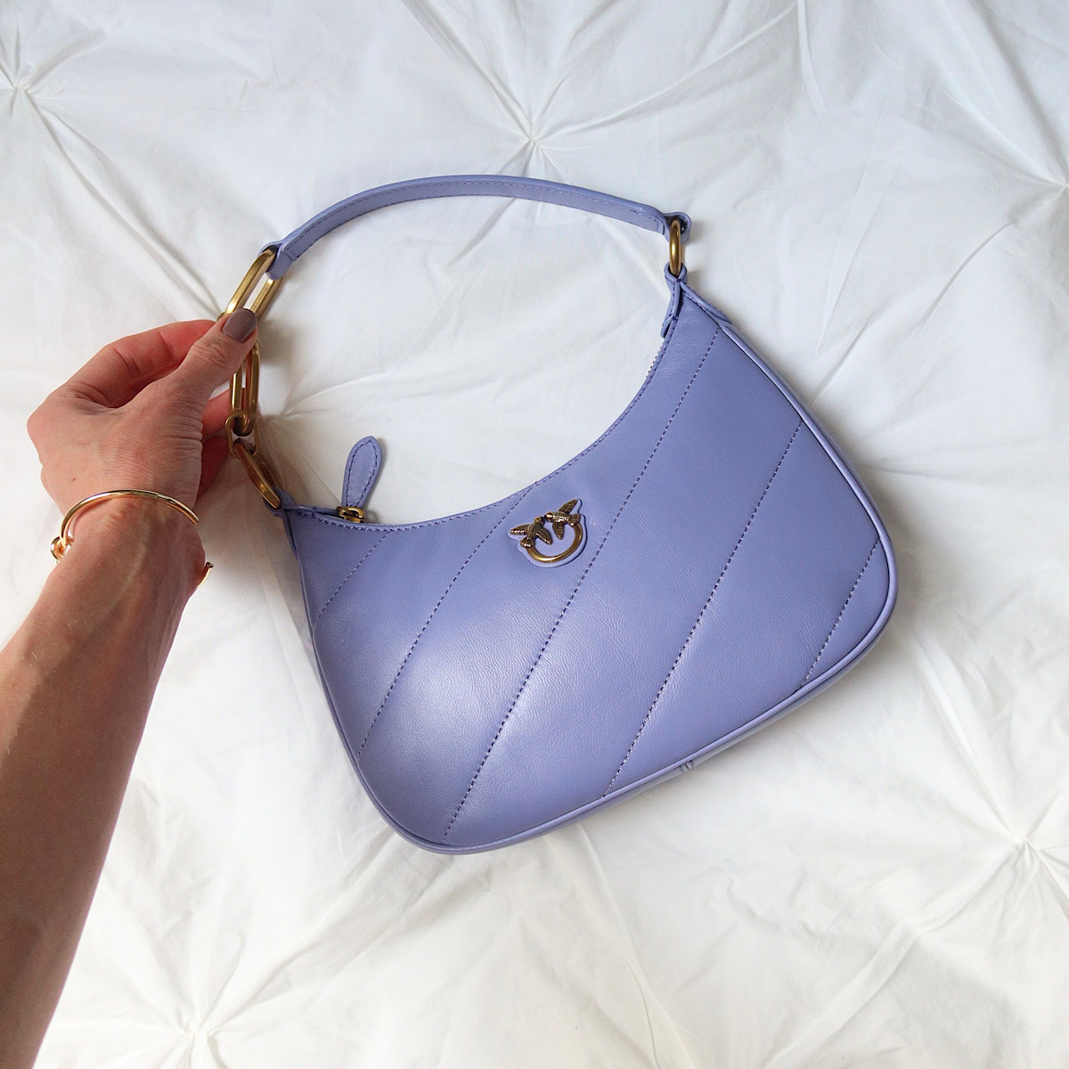 СУМКА PINKO HALF MOON MAXI QUILT Lavanda / Лаванда M00024