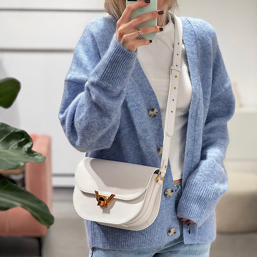 СУМКА COCCINELLE DEW Brillant white / белый M00772