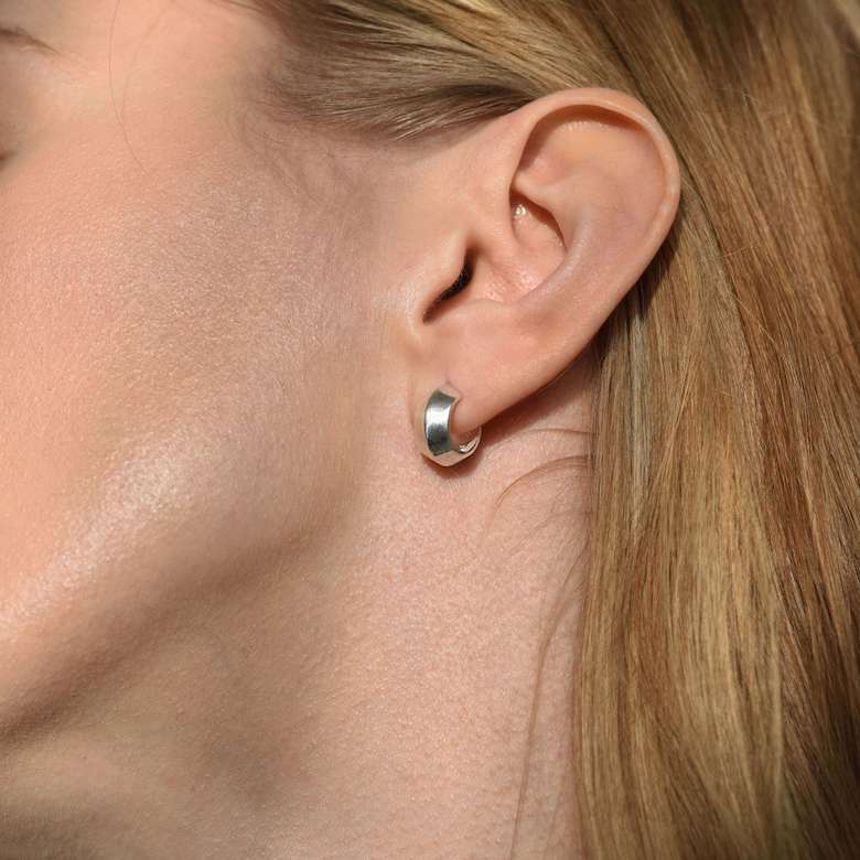 Серьги-кольца широкие малые