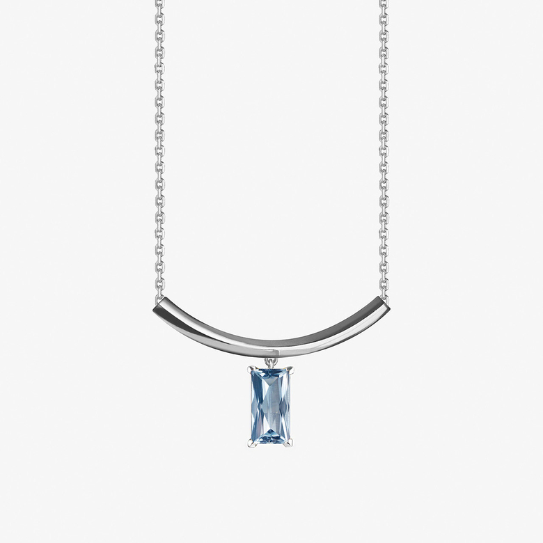 Подвеска "ARC" с голубым топазом