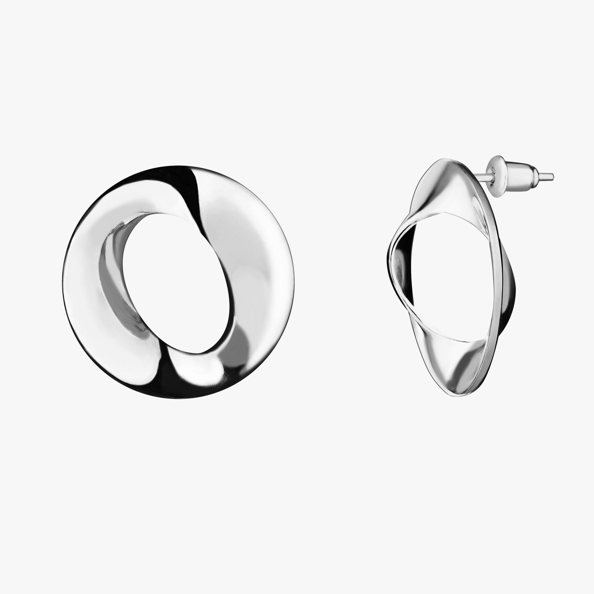 Серьги  "MOBIUS" Silver