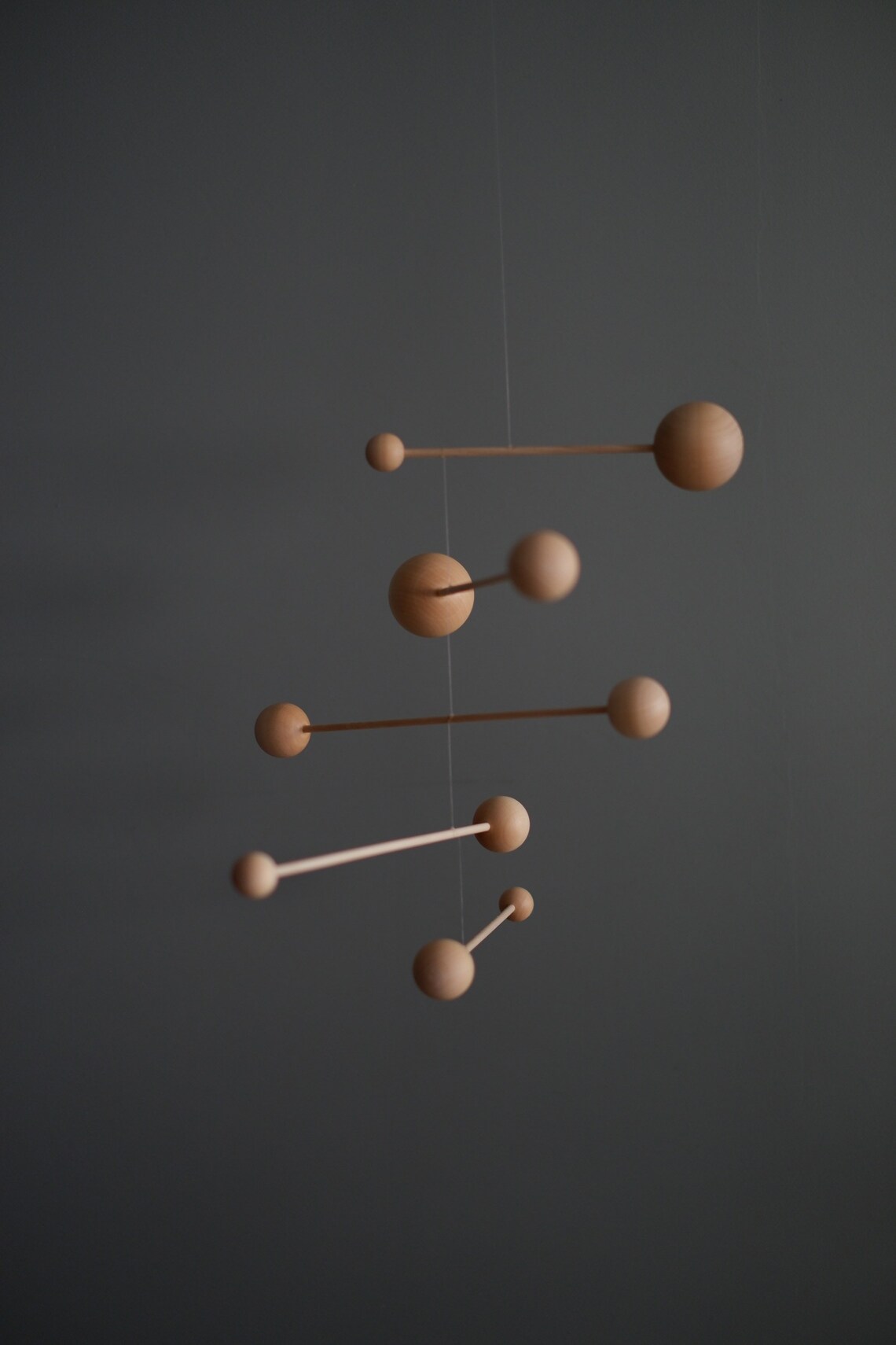 Monika Wood hanging kinetic mobile
