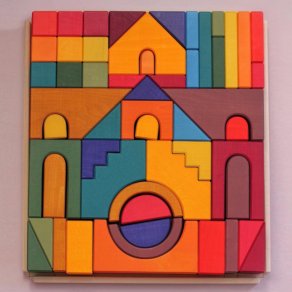 Большой Конструктор "Город" цвет Радужный