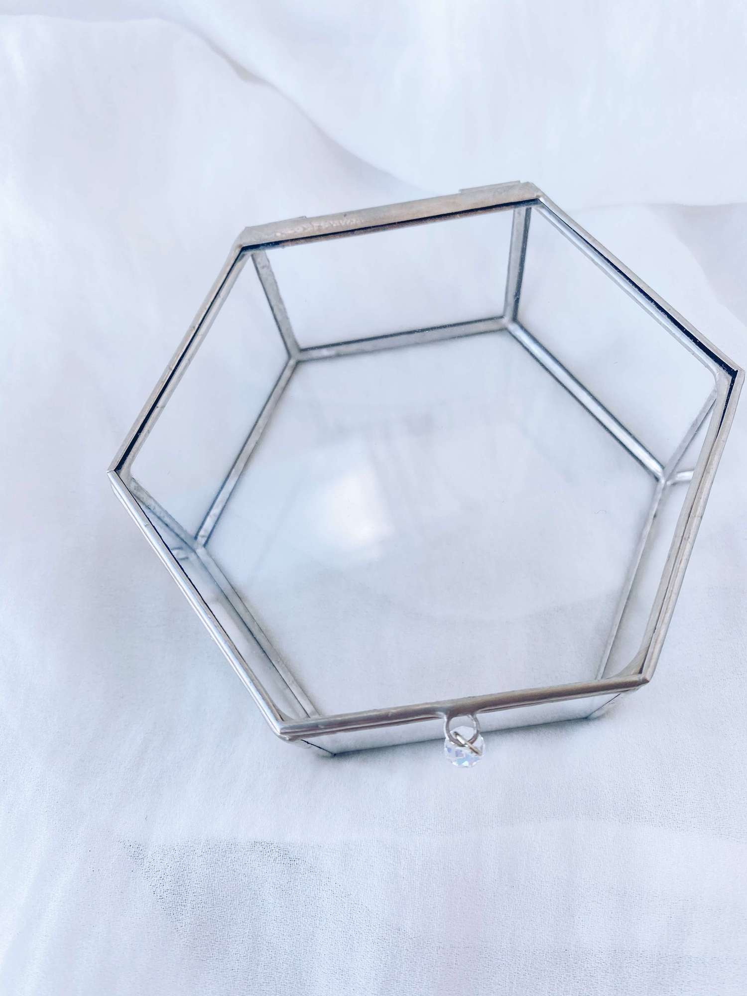 шкатулка Шестиугольная с кристаллом Сваровски