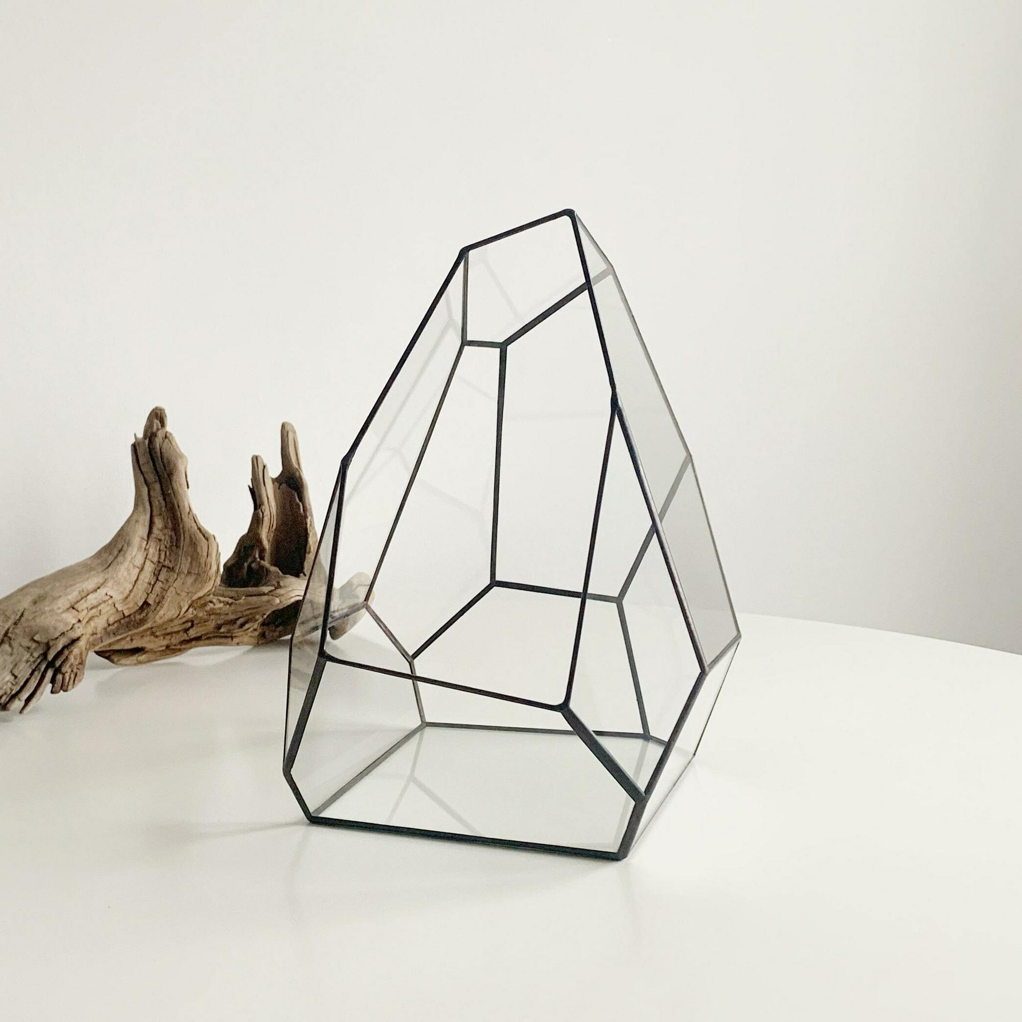 Флорариум геометрический Топаз с черными швами