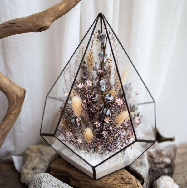 флорариум c сухоцветами Брют (под заказ)