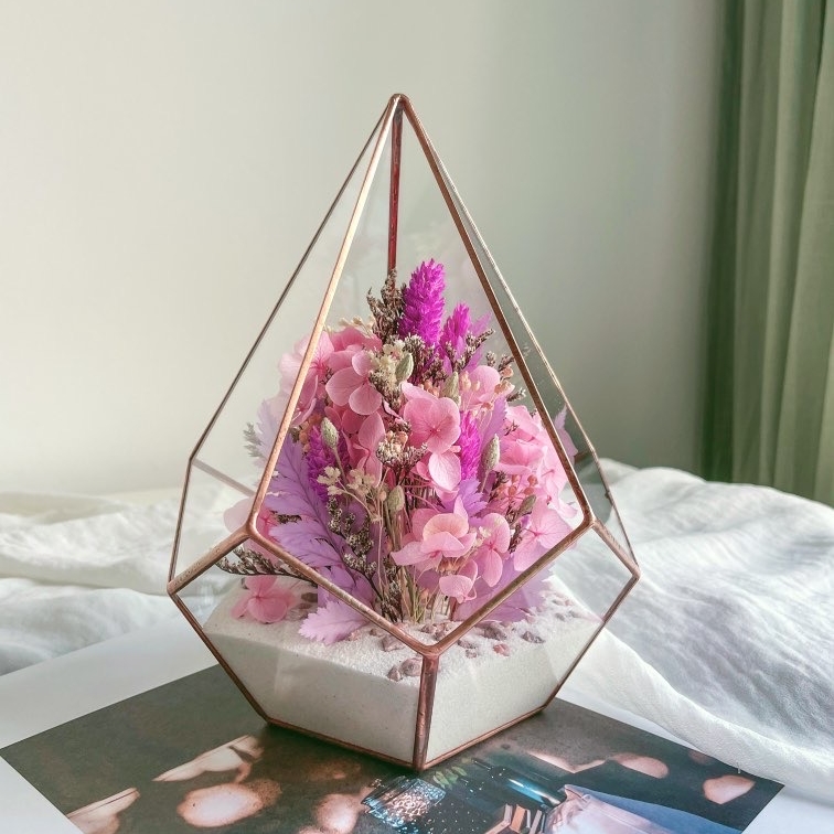 флорариум с сухоцветами Изящная гортензия