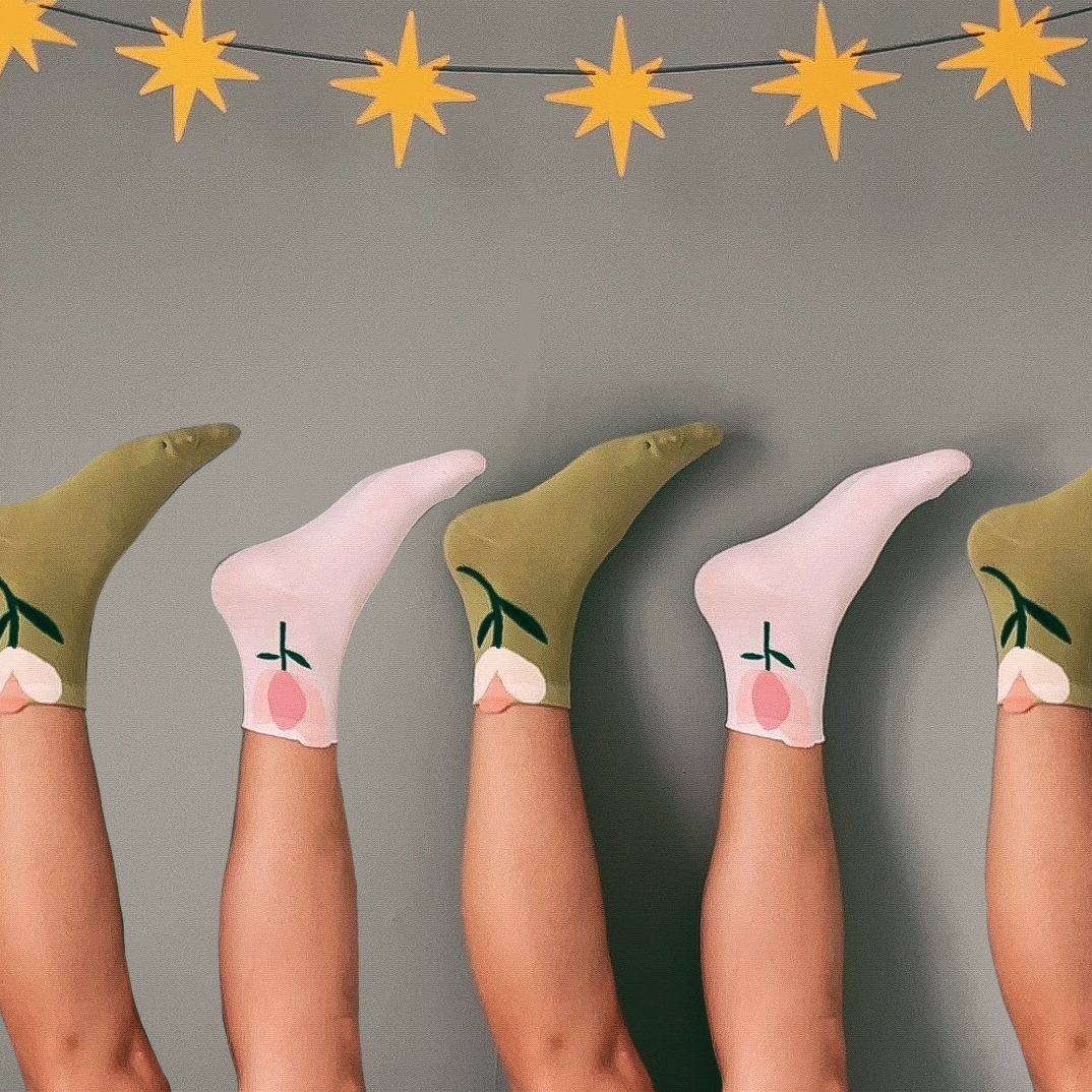 Цветочные носочки