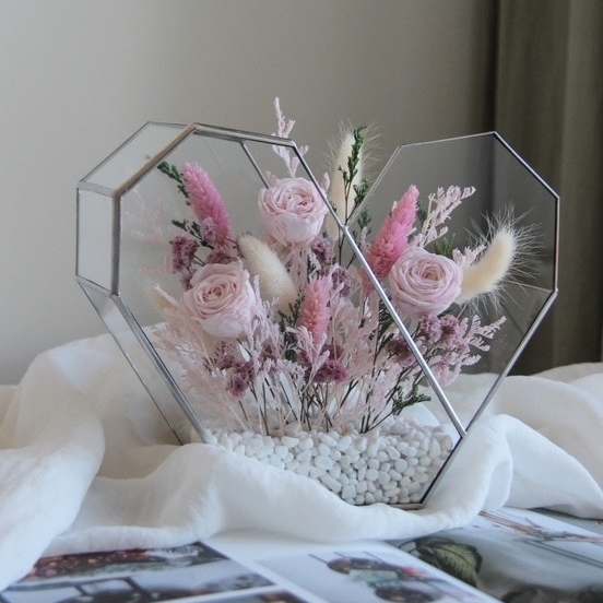 флорариум с стабилизированными растениями Первое свидание