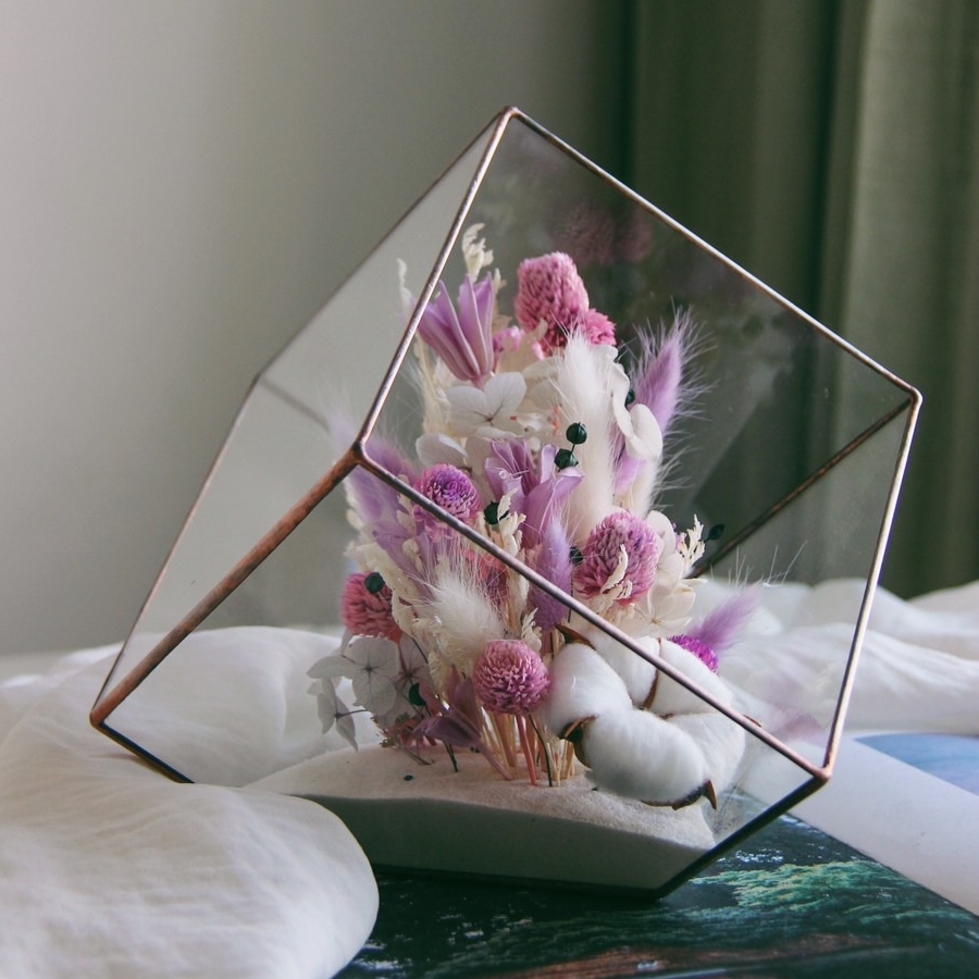 флорариум с сухоцветами Куб