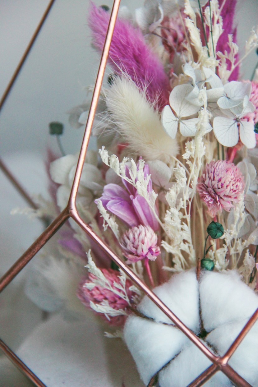 флорариум со стабилизированными растениями и сухоцветами Фэнтэзи