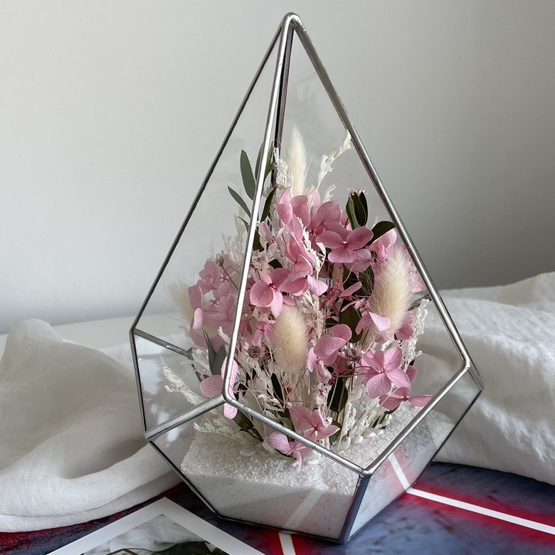 флорариум с сухоцветами Фламинго