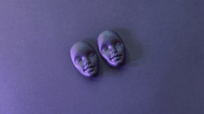 серьги тёмные лица