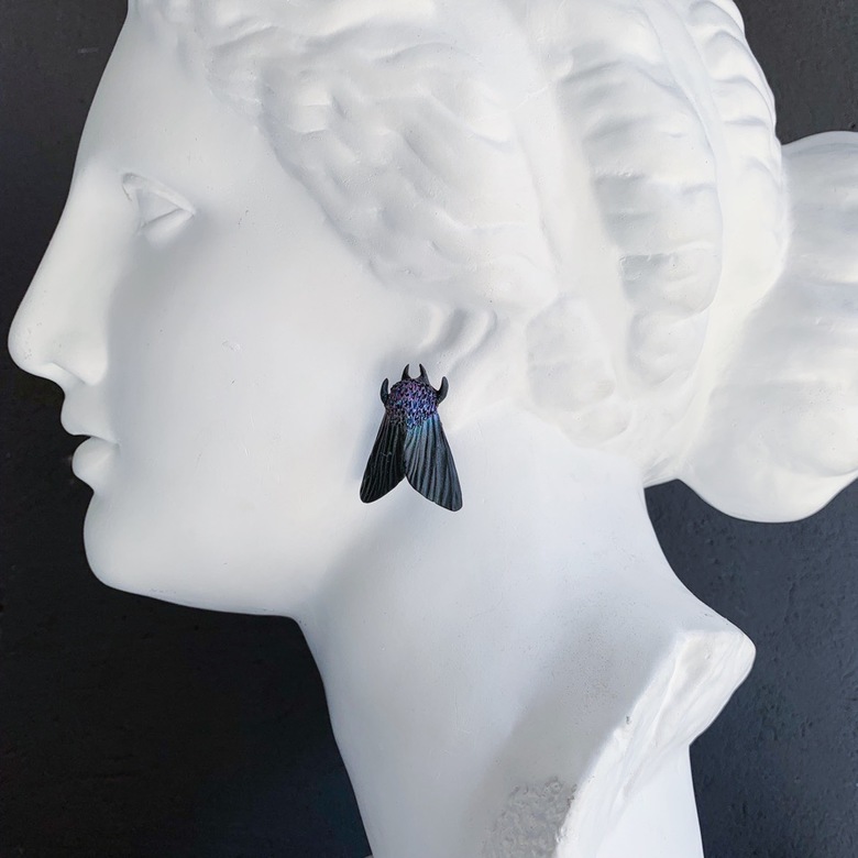 серьги средние мотыльки №2