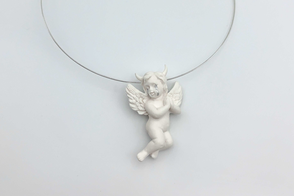 коллар белый ангел-бес