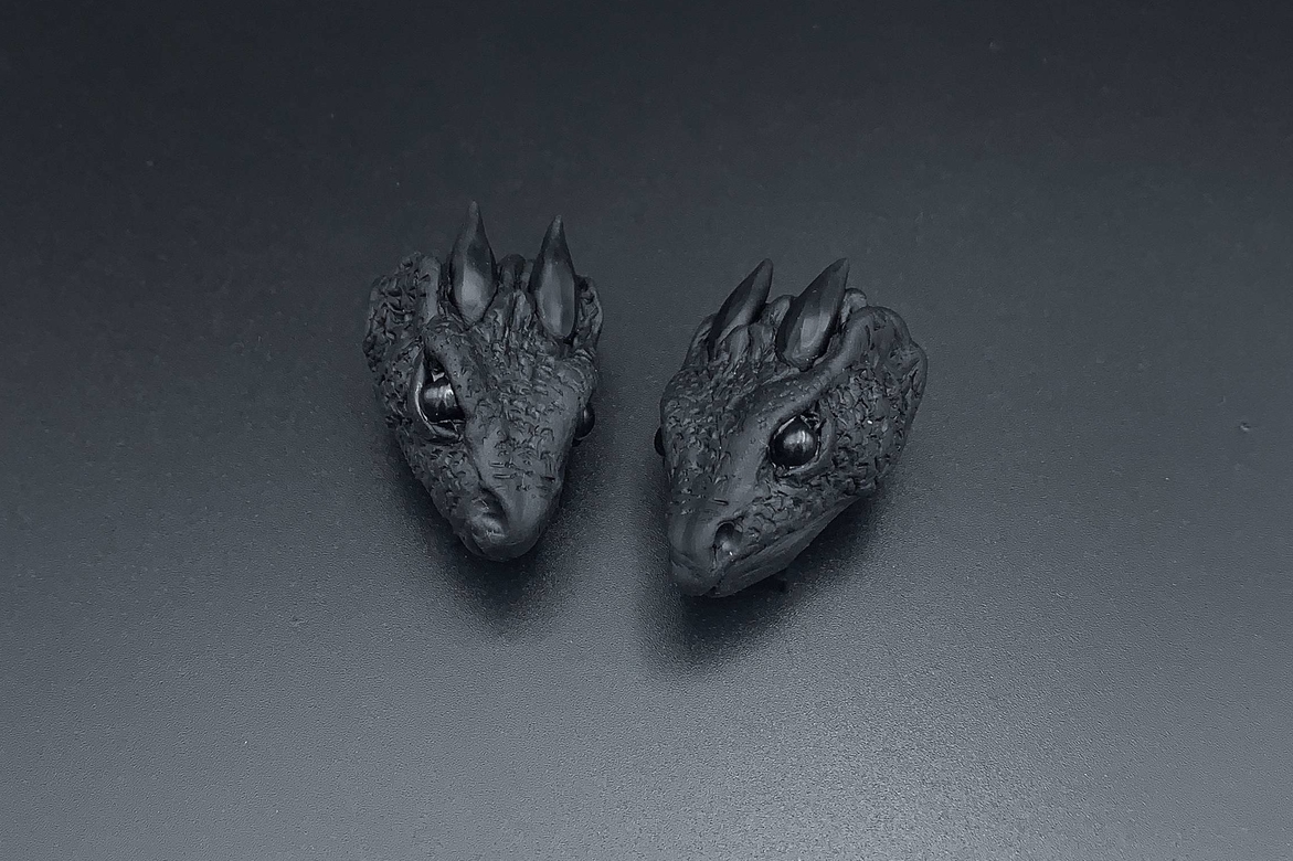 брошь чёрный дракон