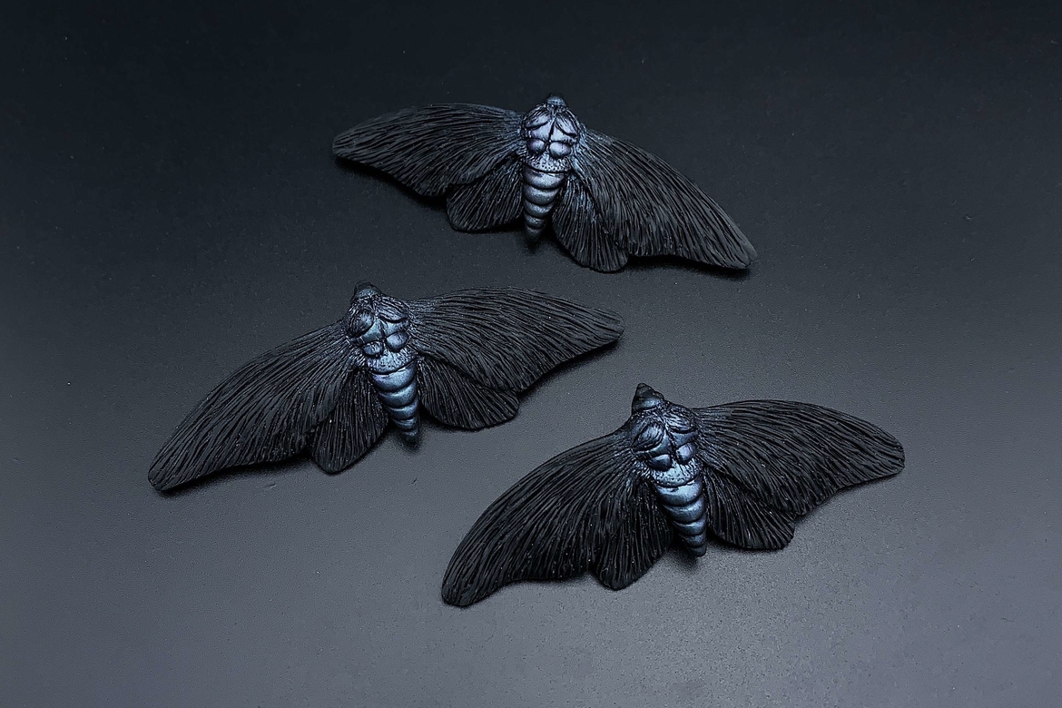 брошь двойной переливающийся мотылек