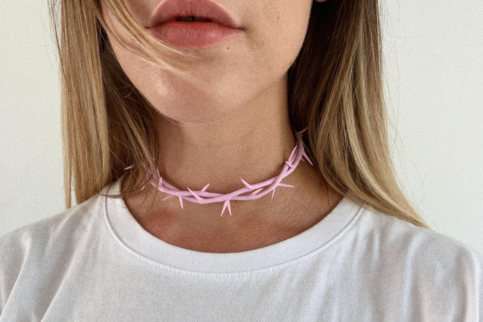 коллар  розовая двойная терновая ветвь