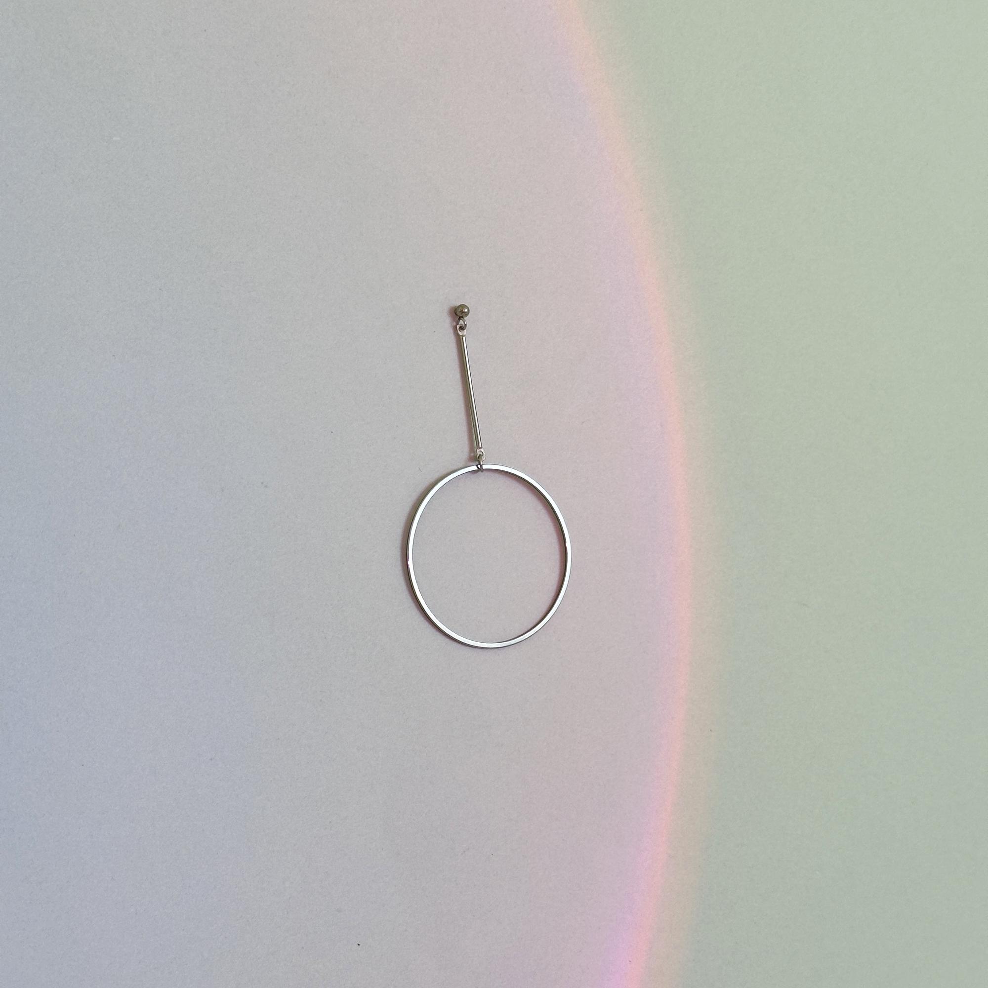 моносерьга малое стальное кольцо